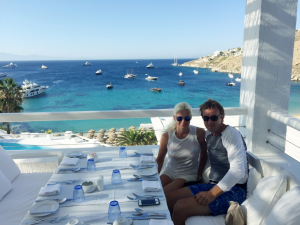 mode de vie fit shanna anton breakfast mykonos blu hotel and psarou beach view