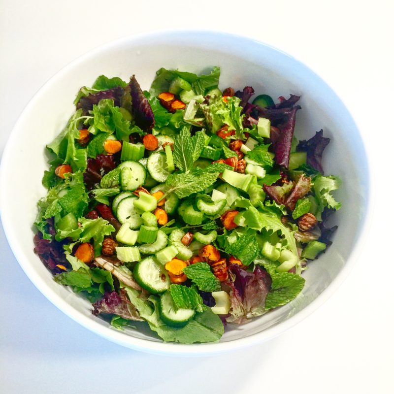 mode de vie fit detox salad recipe with mint