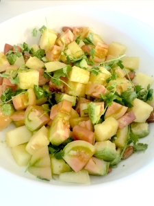 mode de vie fit shanna yellow watermelon salad