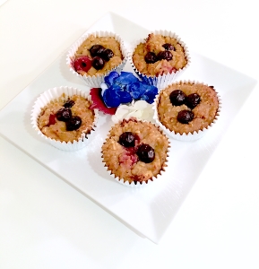 mode de vie fit shanna blueberry raspberry hemp seed muffins