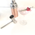 mode de vie fit shanna holiday martini shaker and martini strawberry rosemary